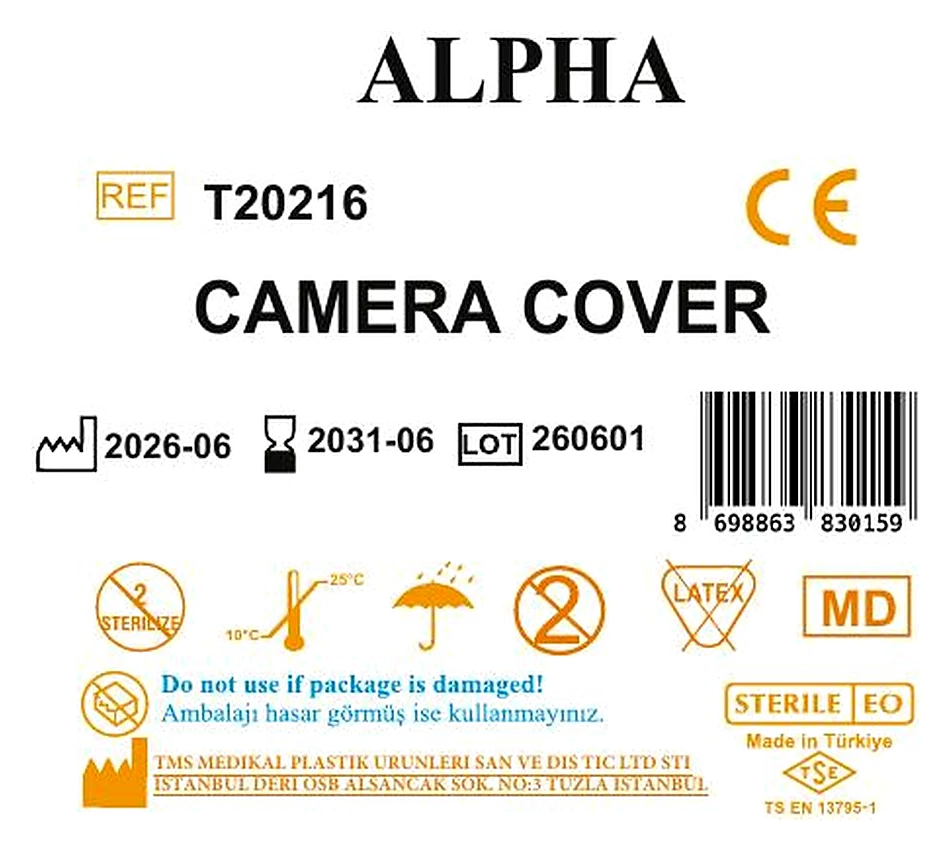 ALPHA camera cover label